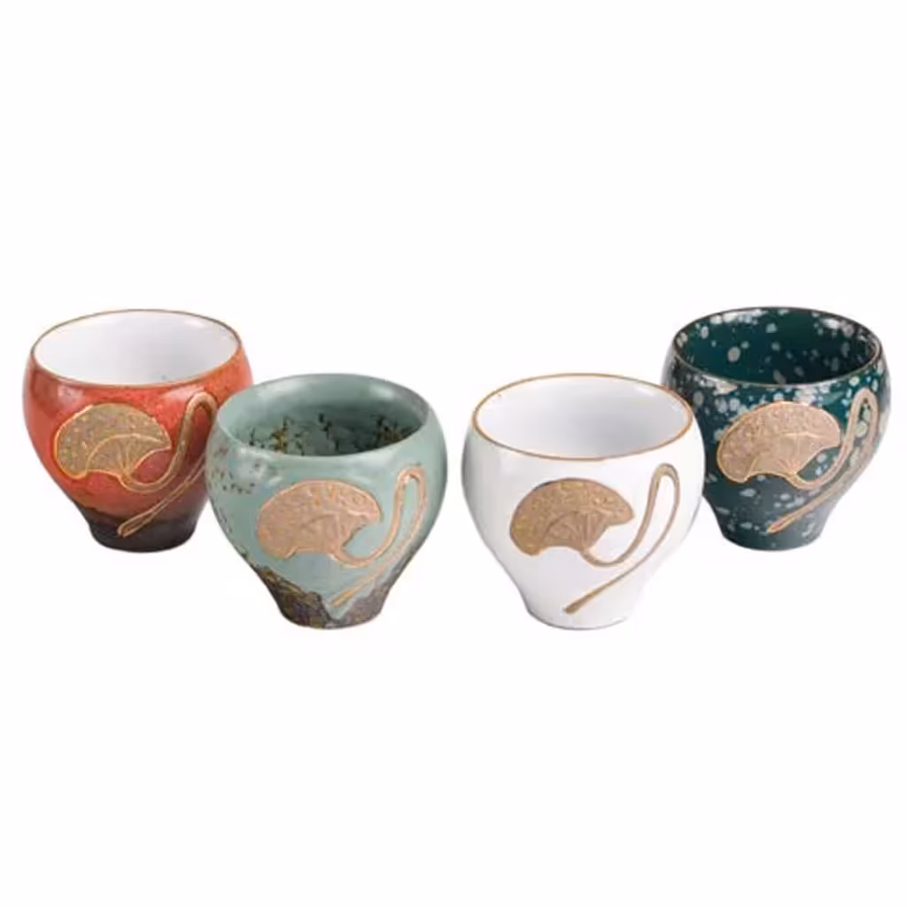 ست کاپ 4 عددی گل مرداب چین چای