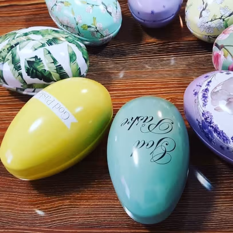 باکس هدیه فلزی تخم مرغی لاکچری