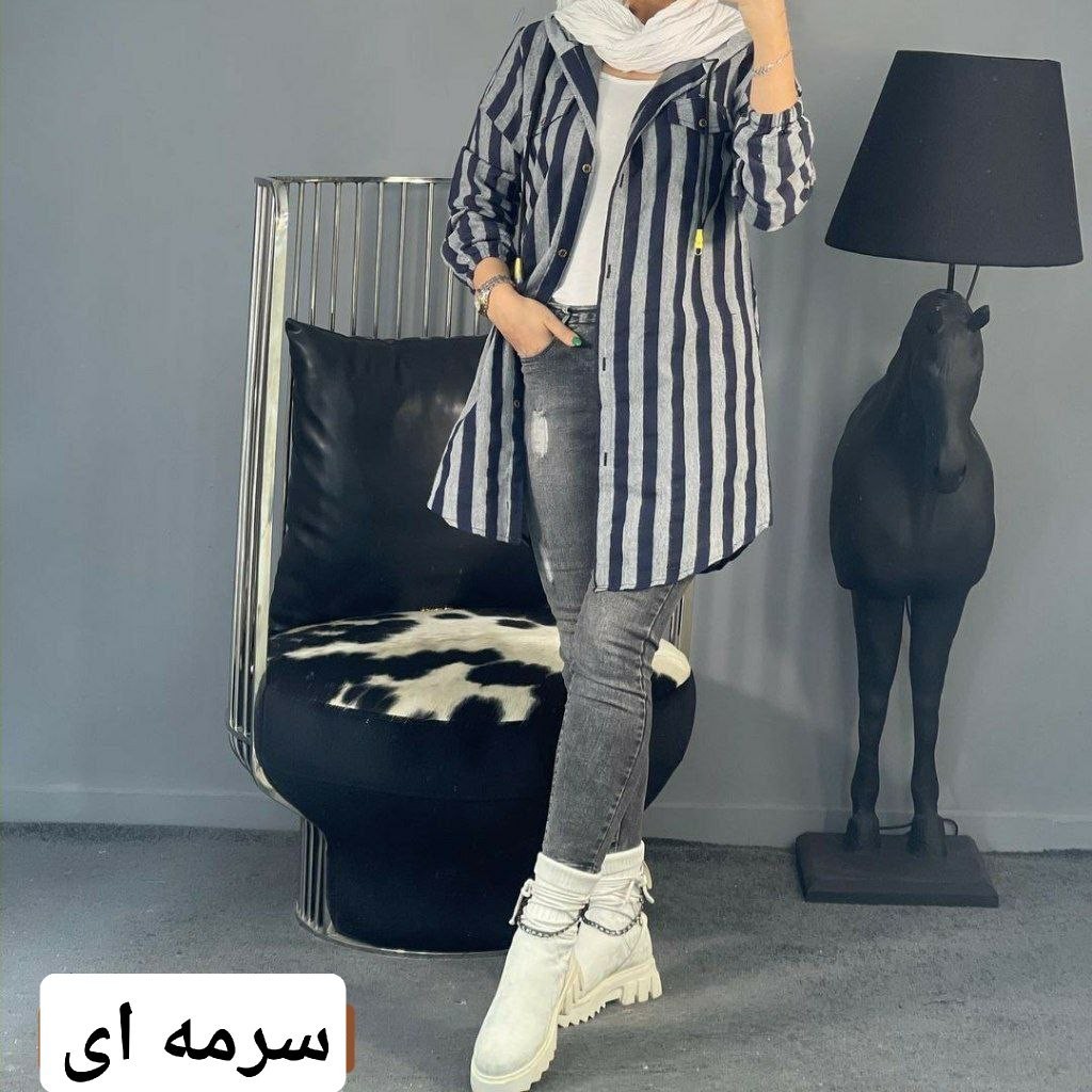 سویشرت کلاهدار پاییزه ،پشمی خاخورده شده ، فری سایز 36 تا 44