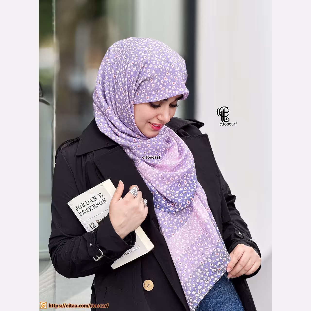 روسری نخ کاستوم طرح صوفیا قواره 110