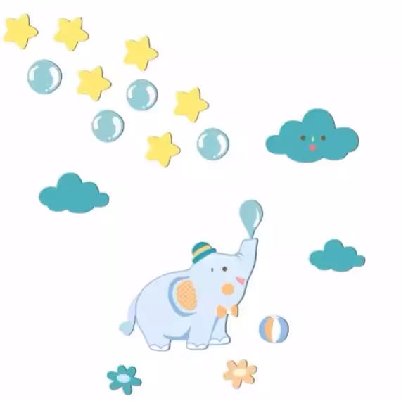 استیکر چوبی فیل02