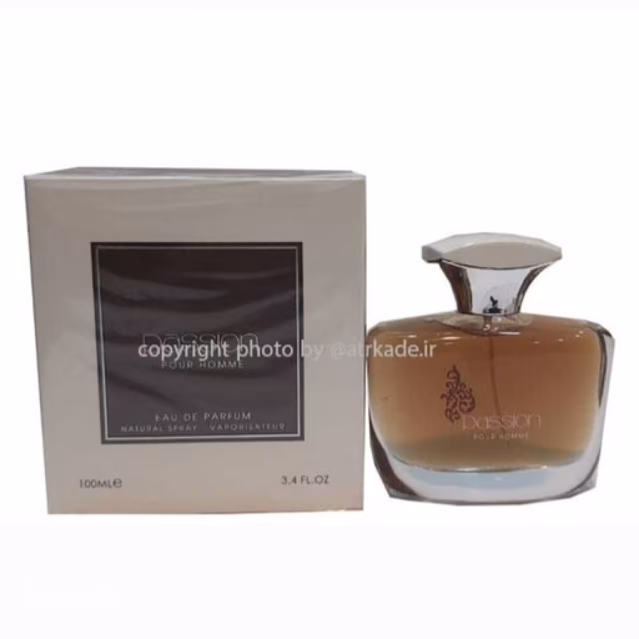 ادو پرفیوم مردانه فراگرنس ورد مدل پشن پور هوم قهوه ای حجم 100 میل