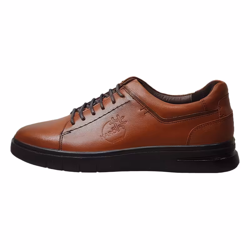  کفش روزمره مردانه مدل چرم طبیعی کد 0030 رنگ قهوه ای