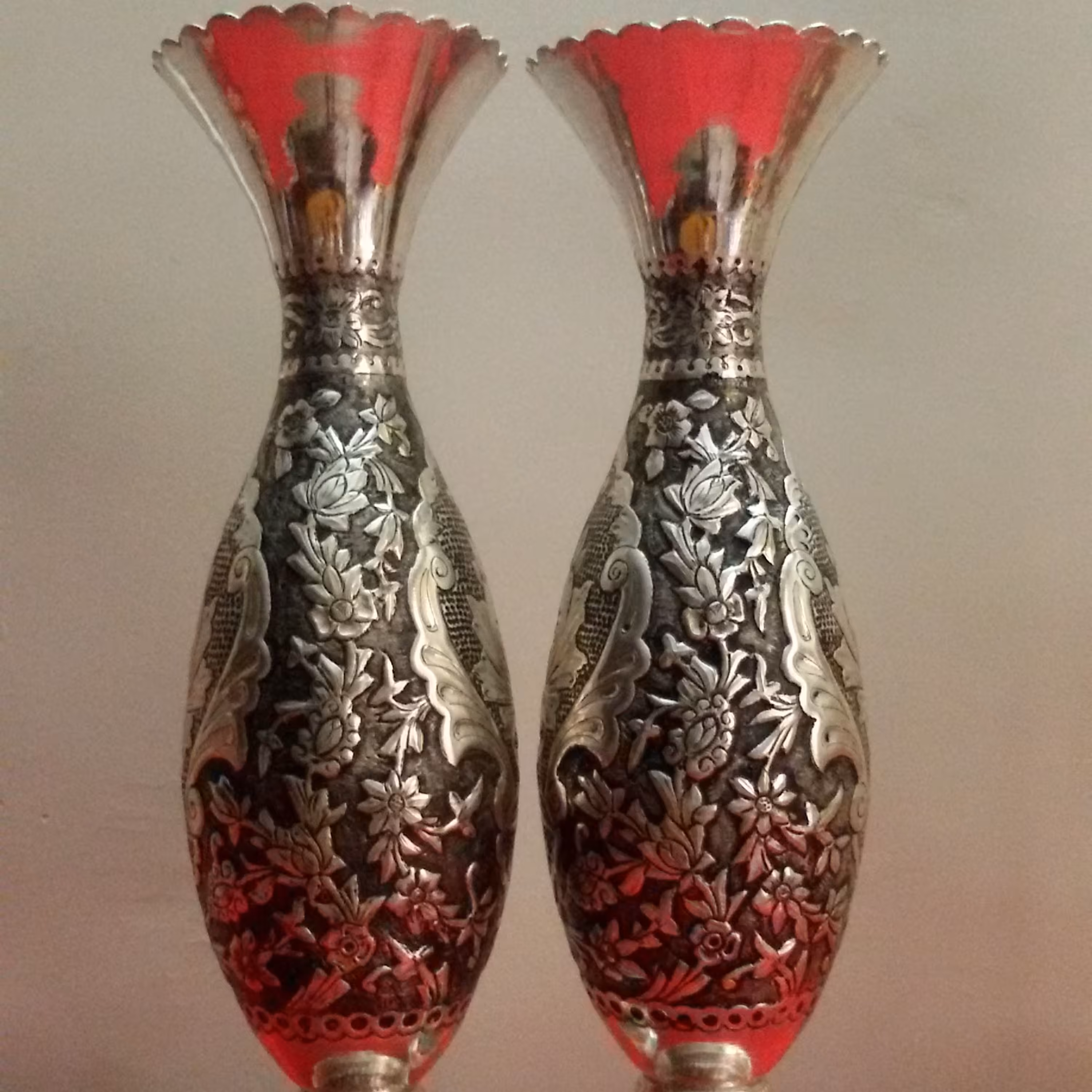 گلدان آبکاری نقره