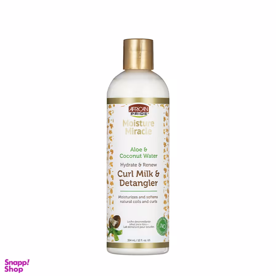 شیرمو گره بازکن آفریکن پراید مدل نارگیل و آلوئه ورا حجم 355 میلی لیتر