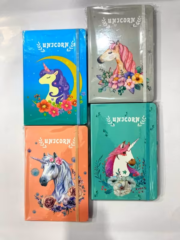 دفتر كش دار  يوني كرن سايز  1/4