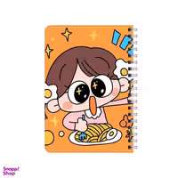 دفترچه یادداشت بامبیلیپ مدل چوبی طرح دختر و نیمرو کد 3205581