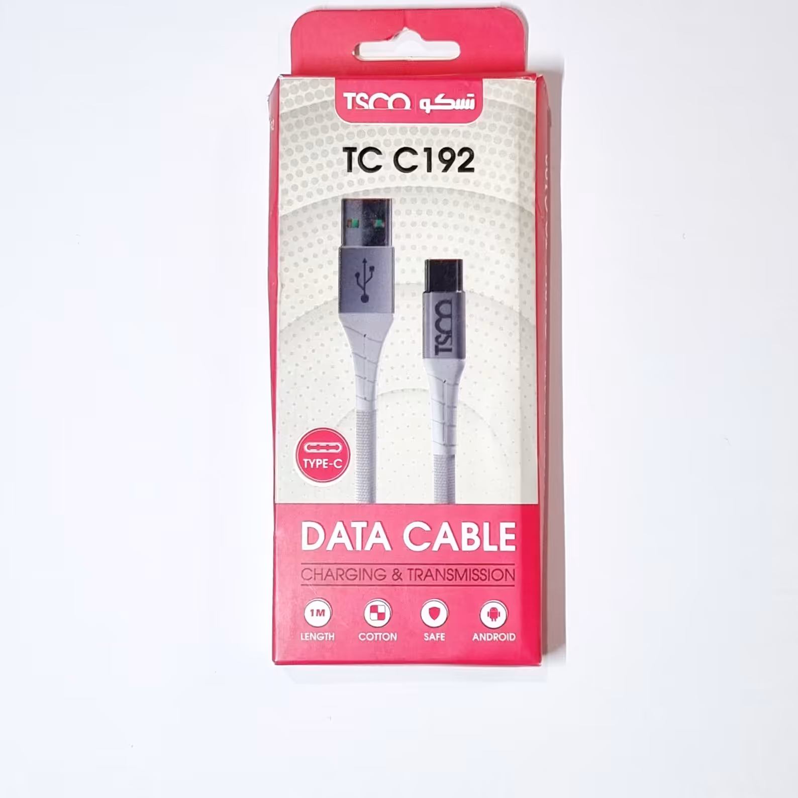 کابل تبدیل USB به USB-C تسکو مدل TC C192 طول 1 متر