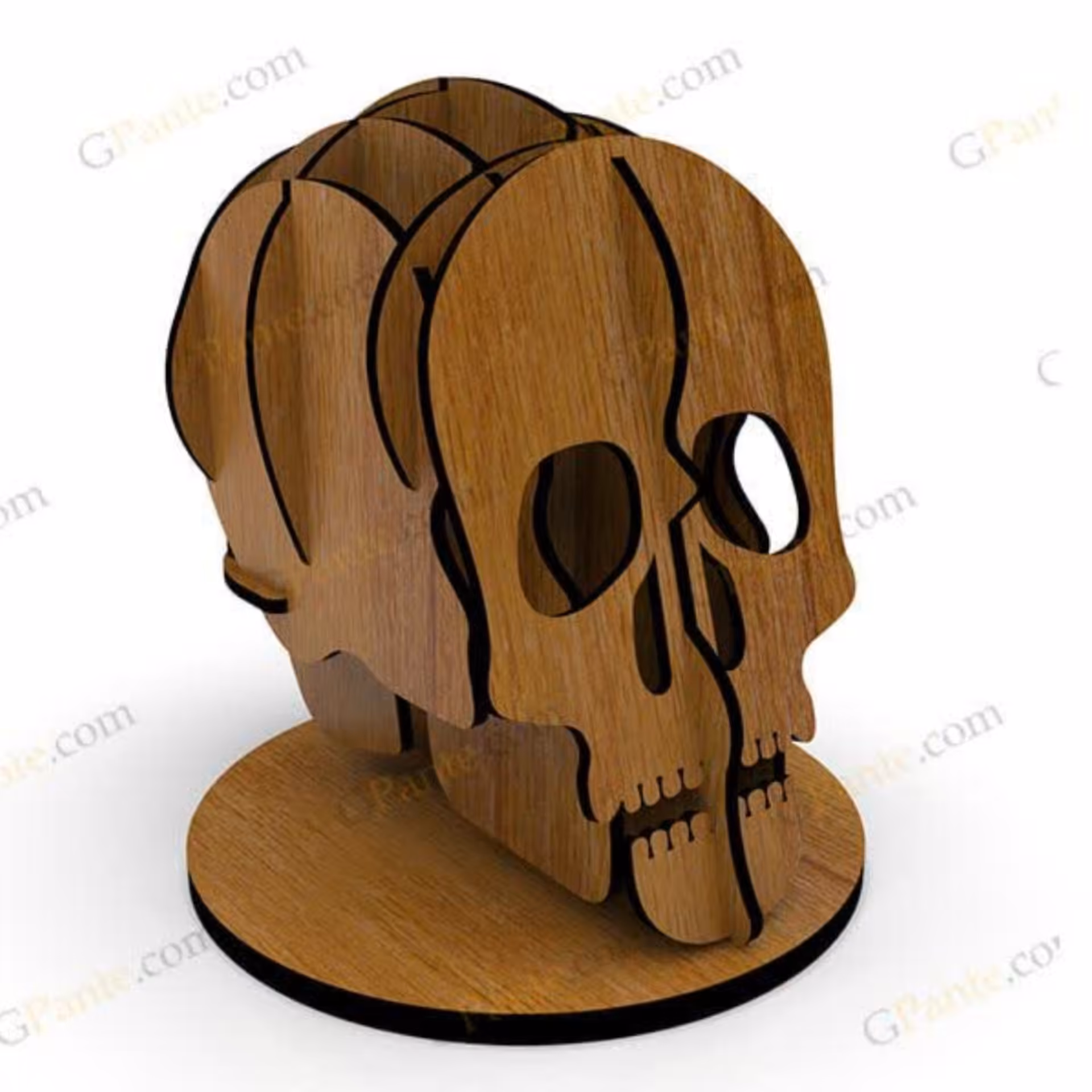 جا مدادی چوبی طرح اسکلت 