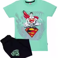 ست تیشرت و شلوارک پسرانه سوپرمنsuperman سایز60 مناسب9تا11سال در pikmod