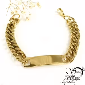 دستبند پلاک دار استیل برند کارتیه