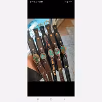 دستبند چرمی فیروزه نیشابور اصل کد3074