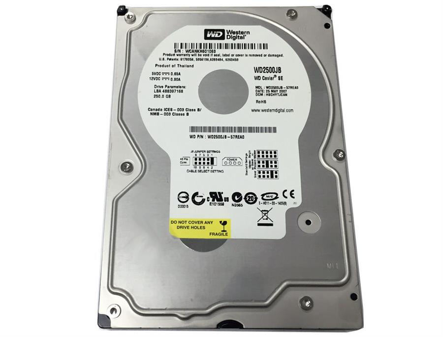 هارد IDE وسترن دیجیتال با ظرفیت 250 گیگابایت