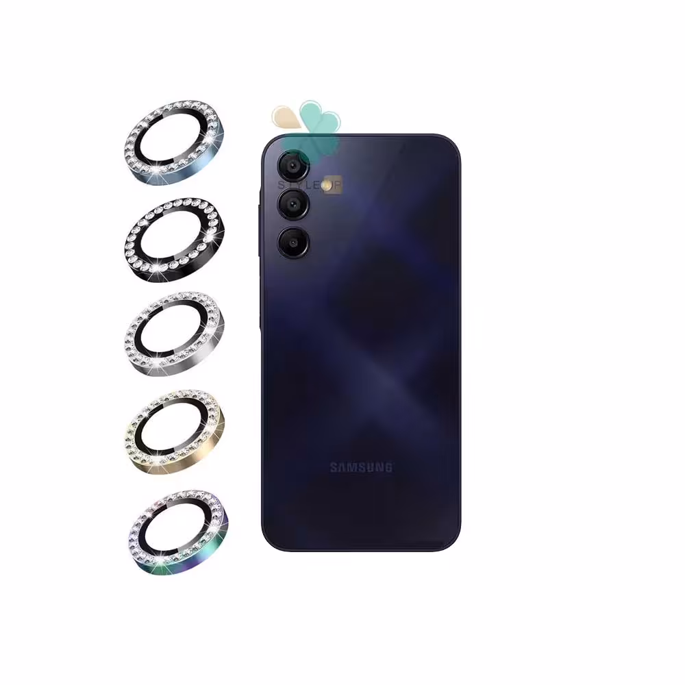 محافظ لنز گوشی نگین دار مناسب Samsung Galaxy A15 4G / 5G