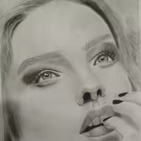 سیاه قلم چهره زن A4 دو چهره همراه ب با عکس دلبخواه