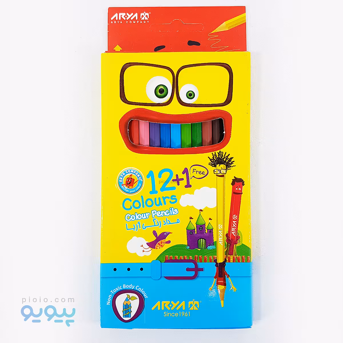 مداد رنگی 1 12 تایی آریا کد 3016