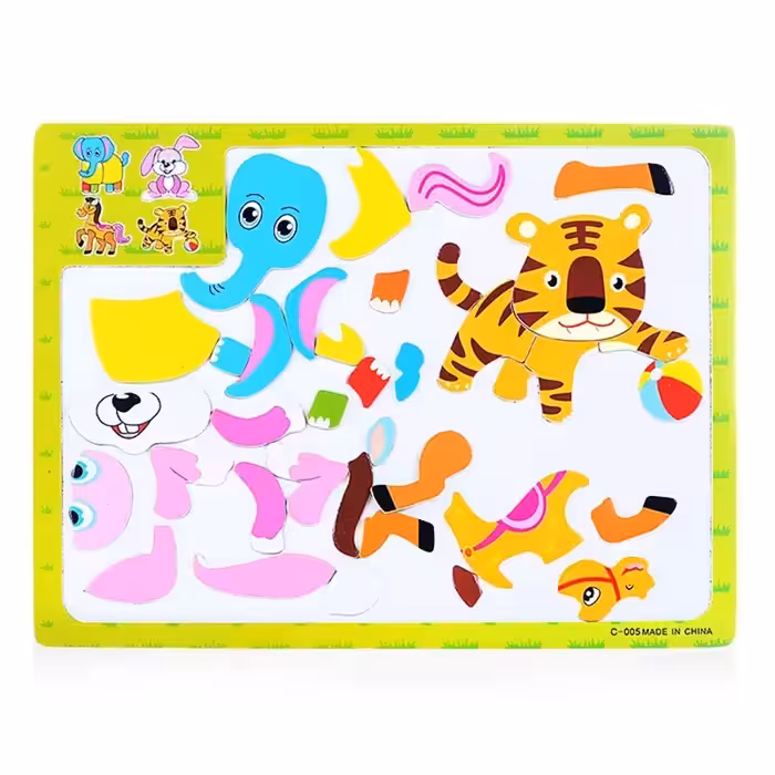 پازل و تخته مگنتی طرح حیوانات جنگل کد C005