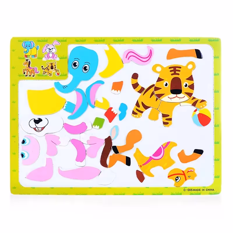 پازل و تخته مگنتی طرح حیوانات جنگل کد C005