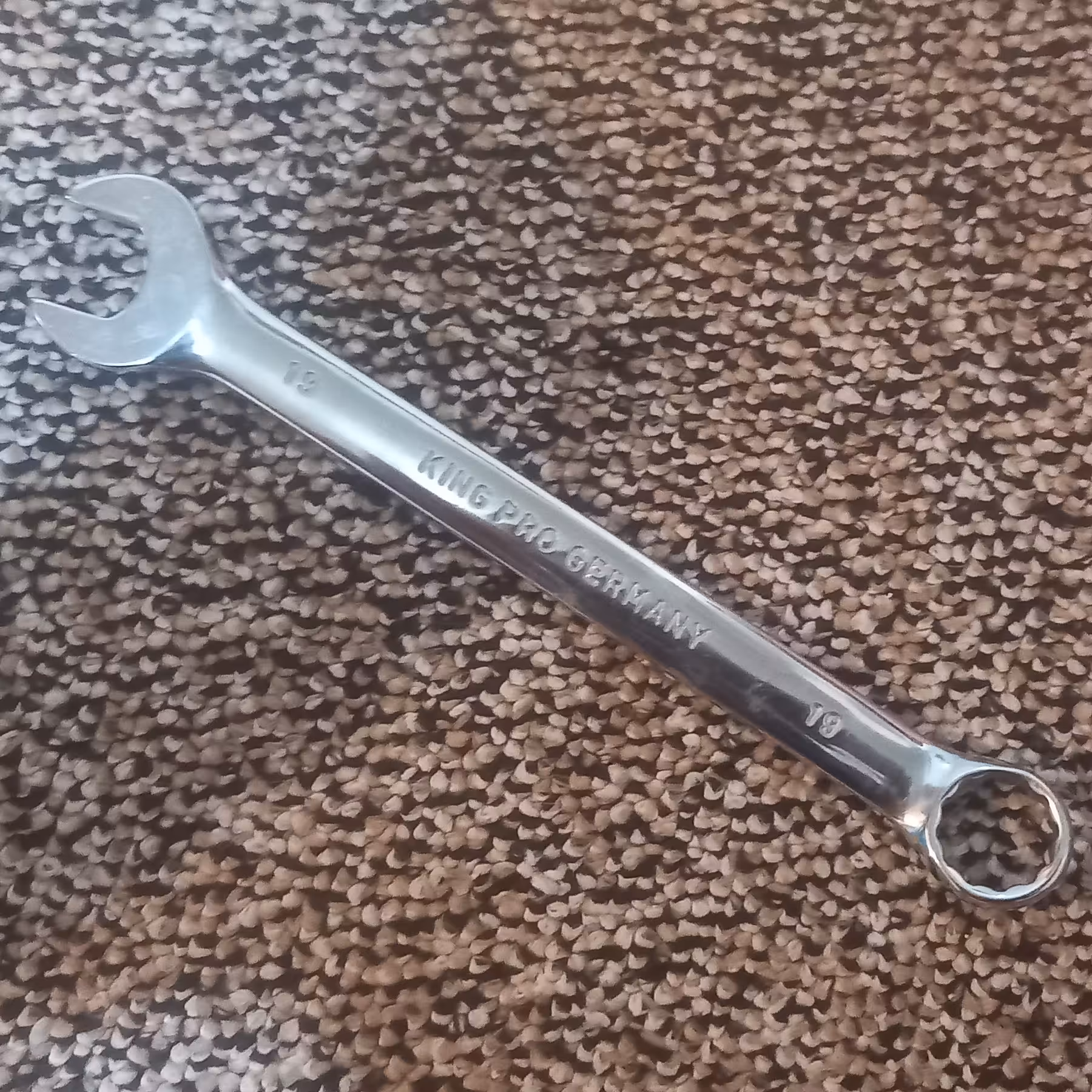 آچار یکسر رینگی  استیل سایز 19 جنس کروم وانادیوم 