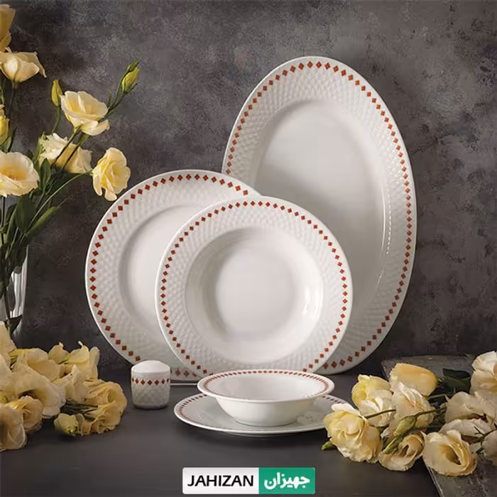 سرویس چینی زرین 28پارچه رز دایموند سری رادیانس