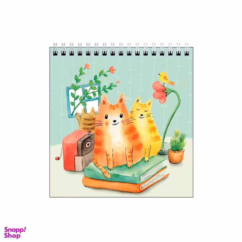 دفتر طراحی طرح گربه ها و کتاب و گل کد 4366134