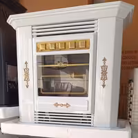 بخاری گازی طرح شومینه ای 22هزار ایران شرق مدل بنیامین CH220 رنگ سفید بدون چوب