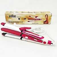 اتومو سه کاره براون کراتینه نانو سرامیک مدل BRAUN ST3304-اتو مو و حالت دهنده مو 