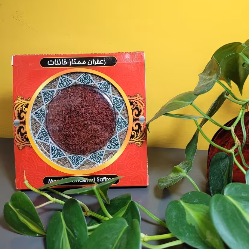 زعفران سرگل 1مثقالی(4.6گرمی) مرغوب در ظرف فلزی خاتم