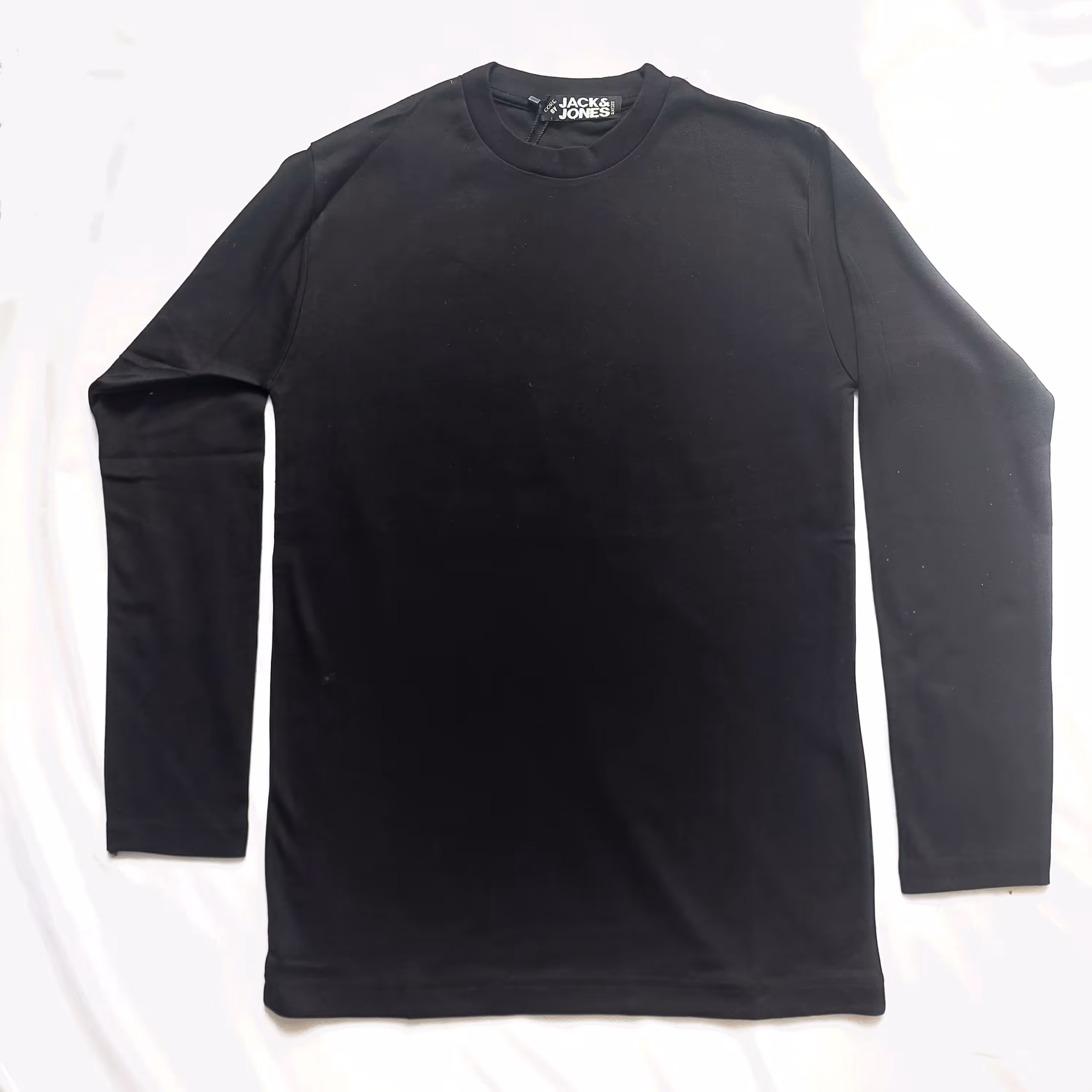 تیشرت آستین بلند نخ پنبه خوشفرم مردانه مشکی