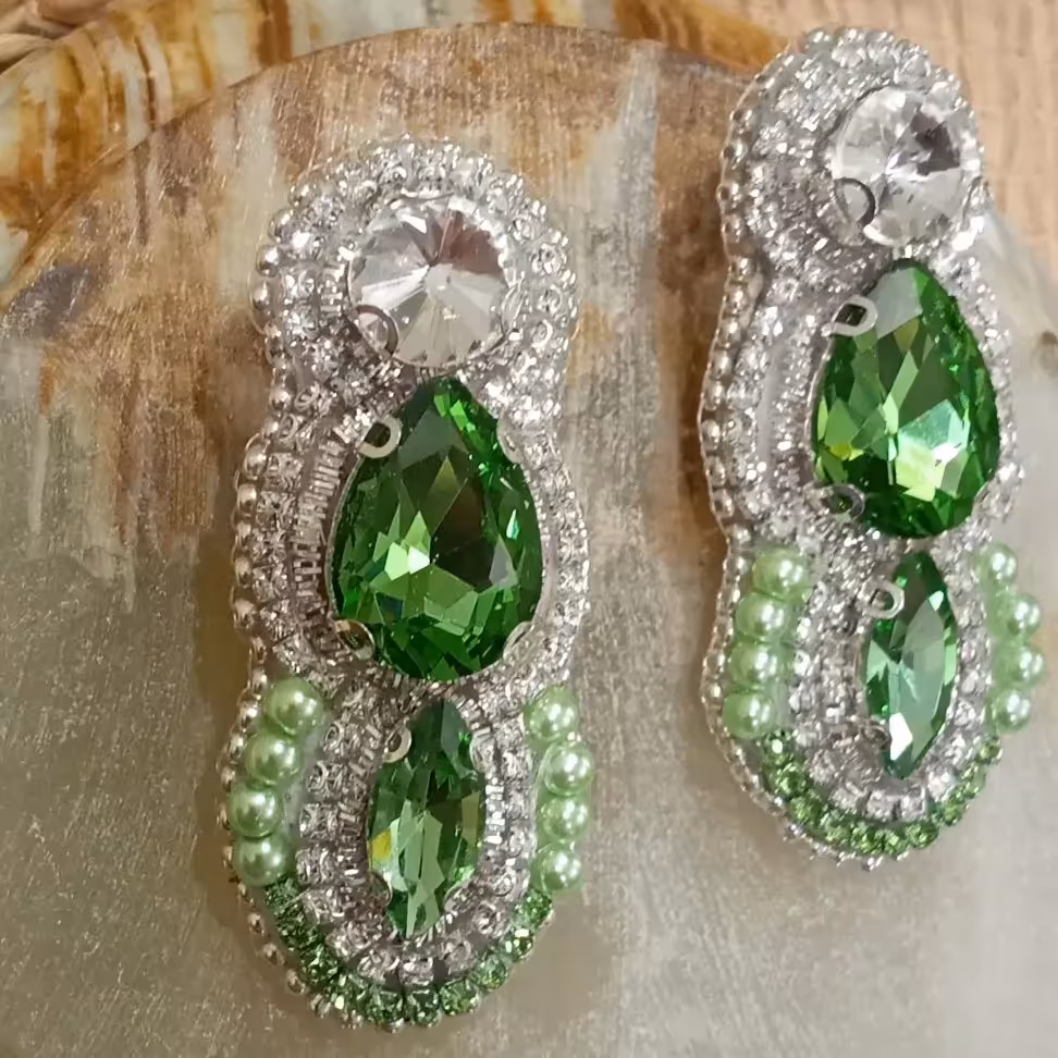 گوشواره جواهردوزی  کد 32