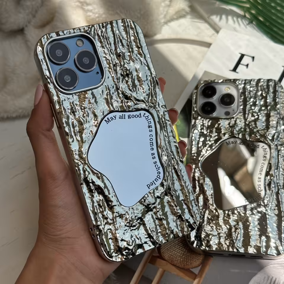 قاب کرومی آینه ای برای آیفون شیک  دخترانه