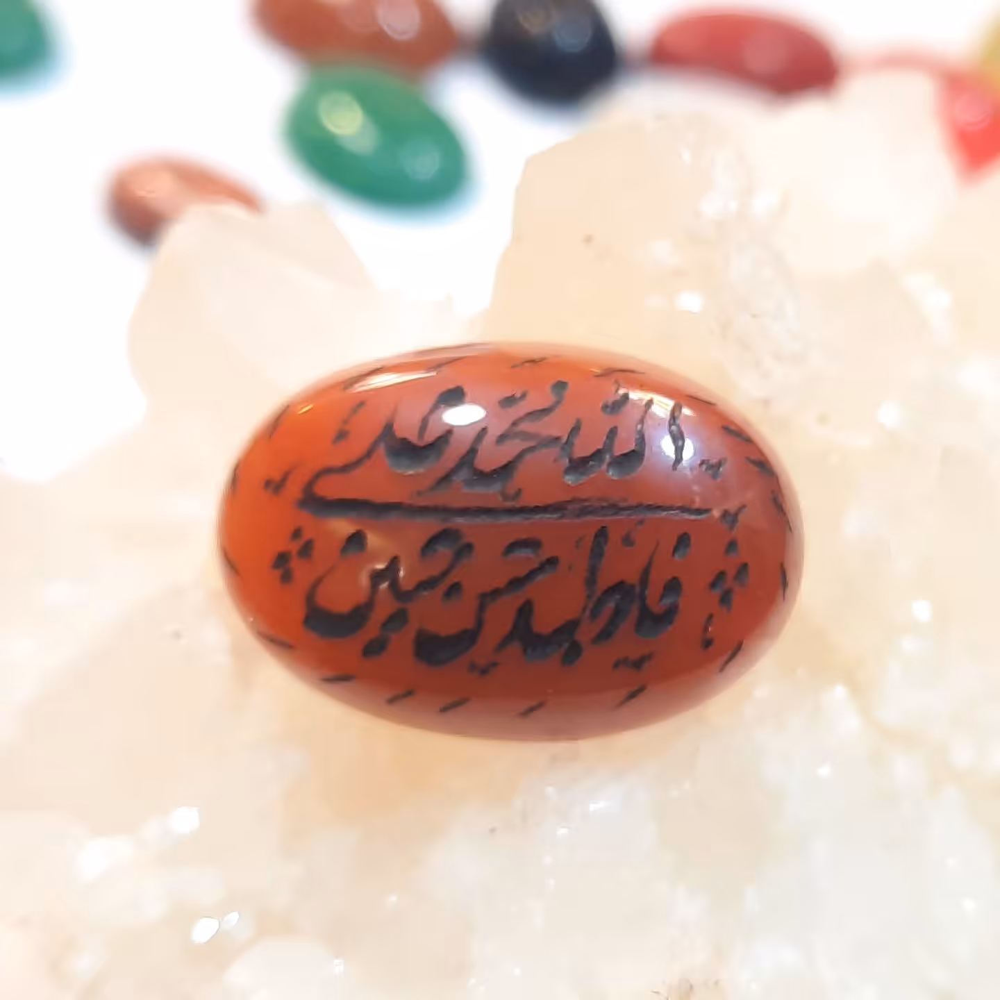 نگین عقیق حکاکی شده کدn282