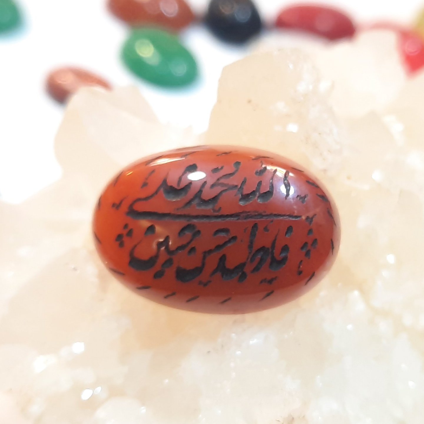 نگین عقیق حکاکی شده کدn282