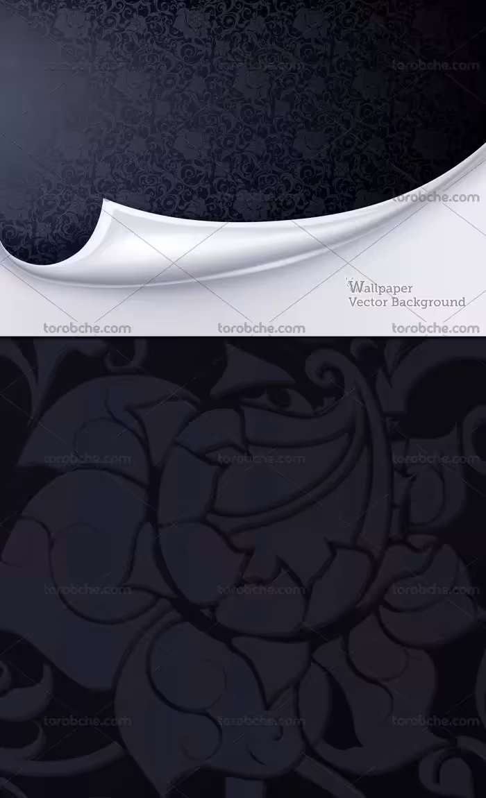 وکتور پس زمینه کاغذ دیواری گل مشکی | گرافیک با طعم تربچه