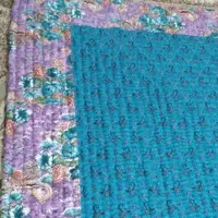 لحاف کرسی دست دوز سنتی پنبه طبیعی اندازه سه و نیم در سه و نیم 