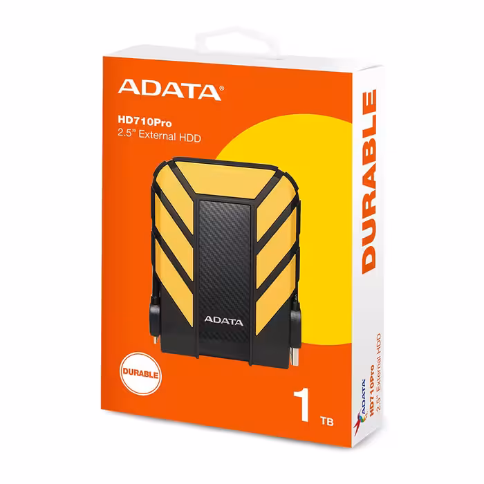 هارد اکسترنال ای دیتا  ADATA HD710 Pro Yellow  ظرفیت 1 ترابایت