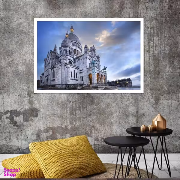 تابلو بکلیت طرح منظره مونماتر پاریس مدل قاب شاسی W-s8099