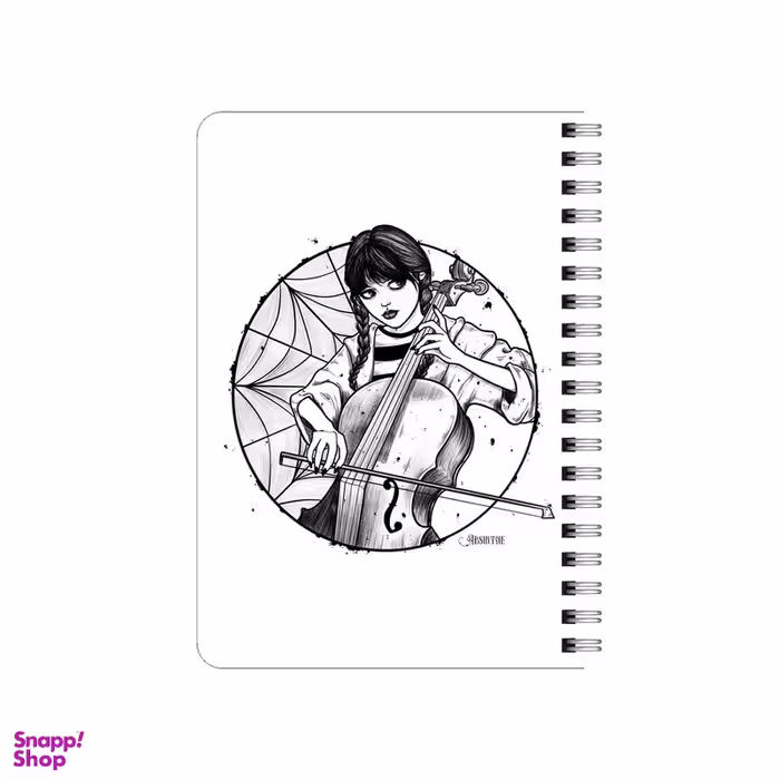 دفترچه یادداشت ۸۰ برگ بامبیلیپ مدل چوبی طرح سریال ونزدی کد 7575156