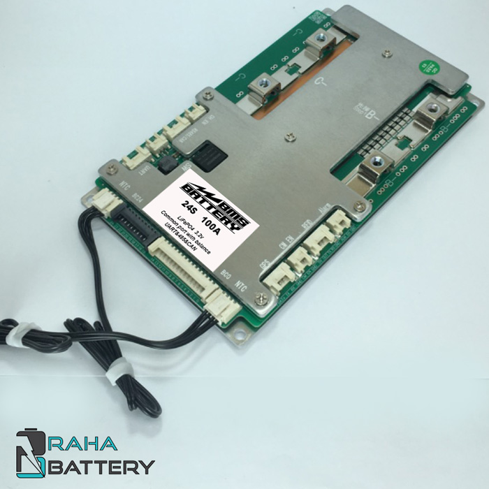 BMS هوشمند باتری لیتیوم (LFP) 24-8 سل 100A آمپر 32V