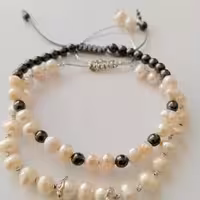 دستبند مروارید پرورشی با نقره