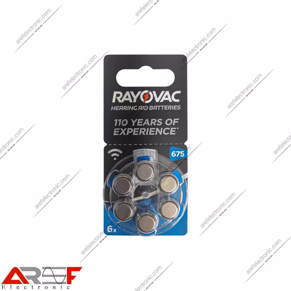 باتری سمعکی RAYOVAC شماره 675 - فروشگاه عارف الکترونیک