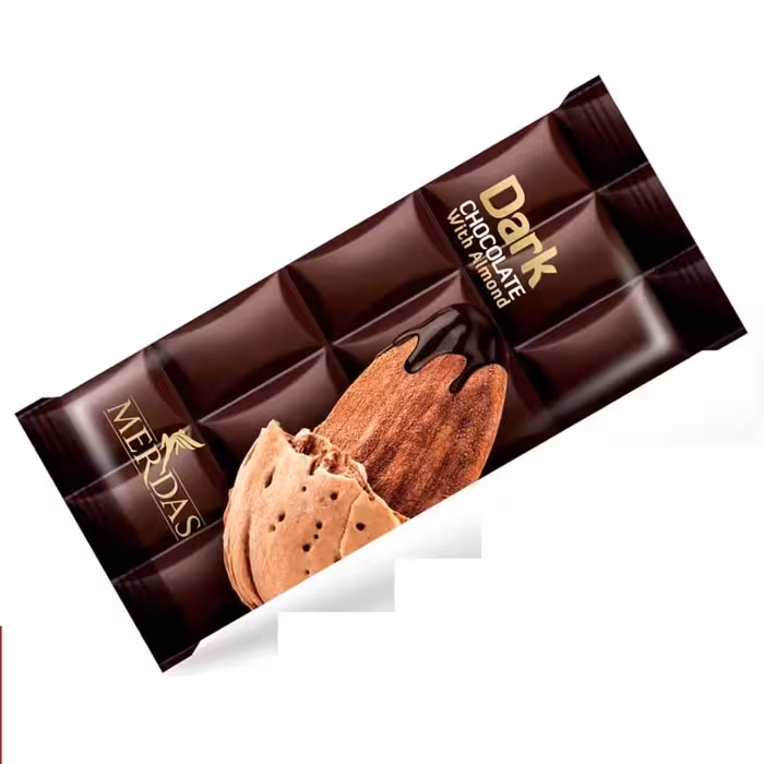 شکلات تابلت بادام دارک مرداس 80 گرم