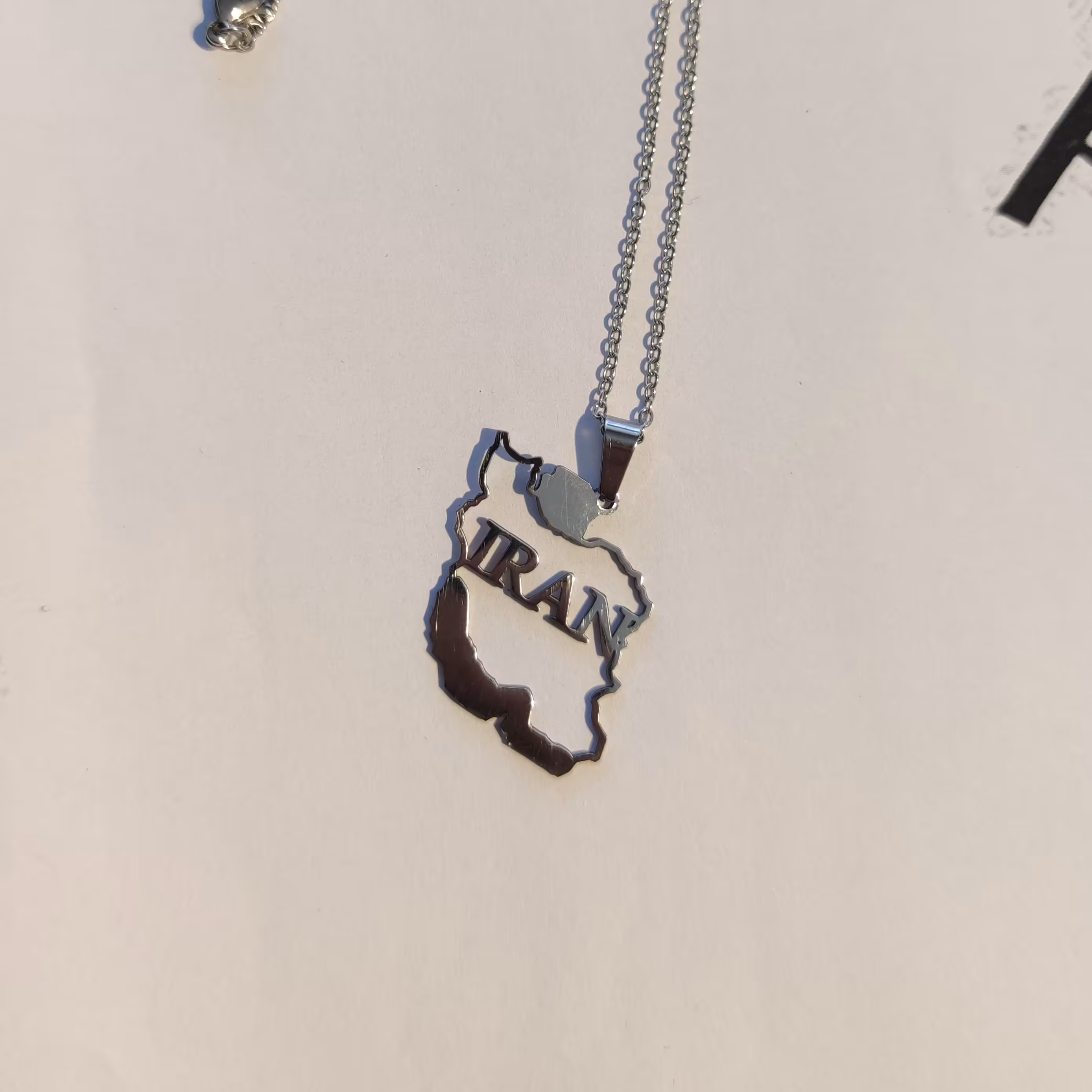 پلاک و زنجیر ایران IRAN. استیل رنگ ثابت.کیفیت عالی.پرفروش