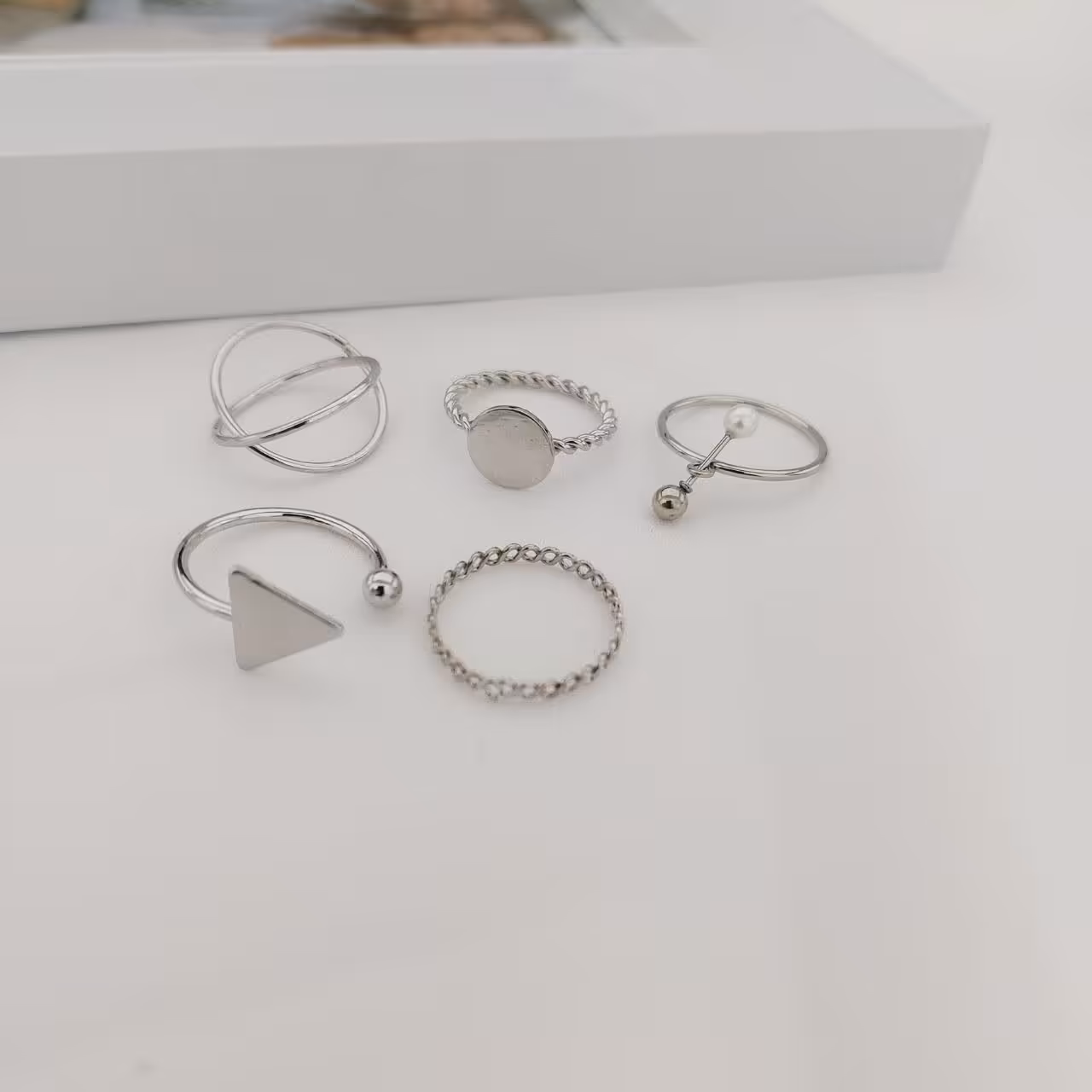 پک انگشتر مینیمال کد11174. رنگ ثابت. ضدحساسیت. آبکاری طلا 
