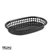 سبد سرو بیضی پلاستیکی 18×28 سانتیمتری مشکی کیچن تک