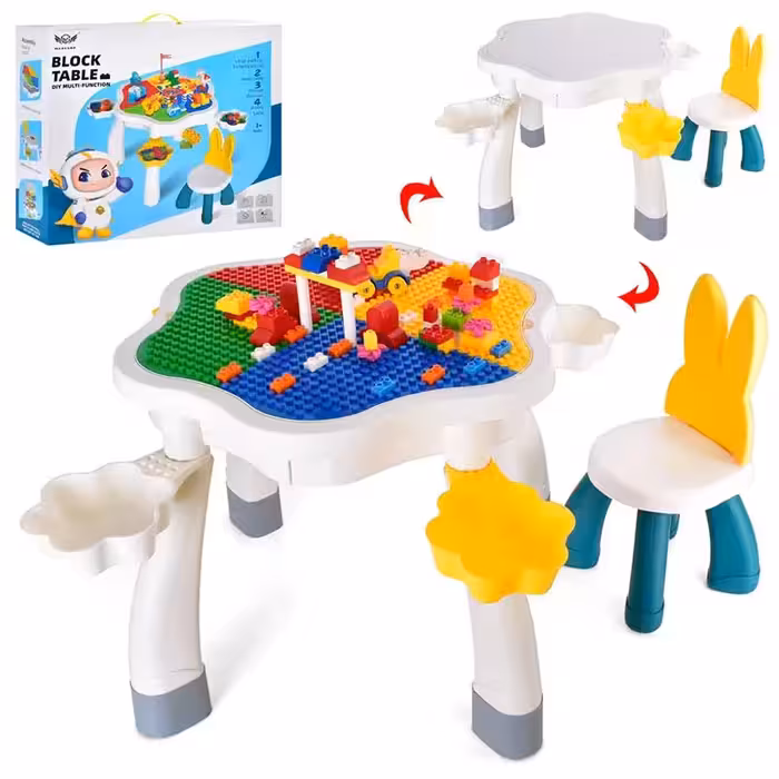 میز لگو بازی 95 تکه طرح گل مدل خرگوش کد MG1018