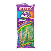 پاستیل ترش نواری شکری میوه ای ( وگان ) 180 گرم ببتو - bebeto