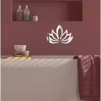 آینه دکوراتیو طرح گل نیلوفر جنس مولتی استایل