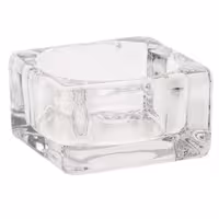 جا شمعی کریستال طرح مربع تک شعله