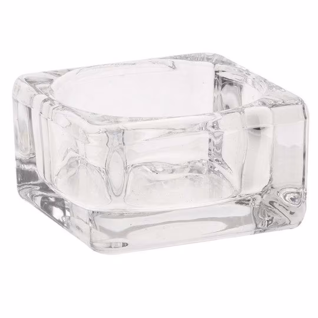 جا شمعی کریستال طرح مربع تک شعله